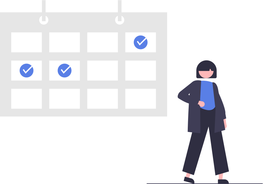 Online calendar illustration
