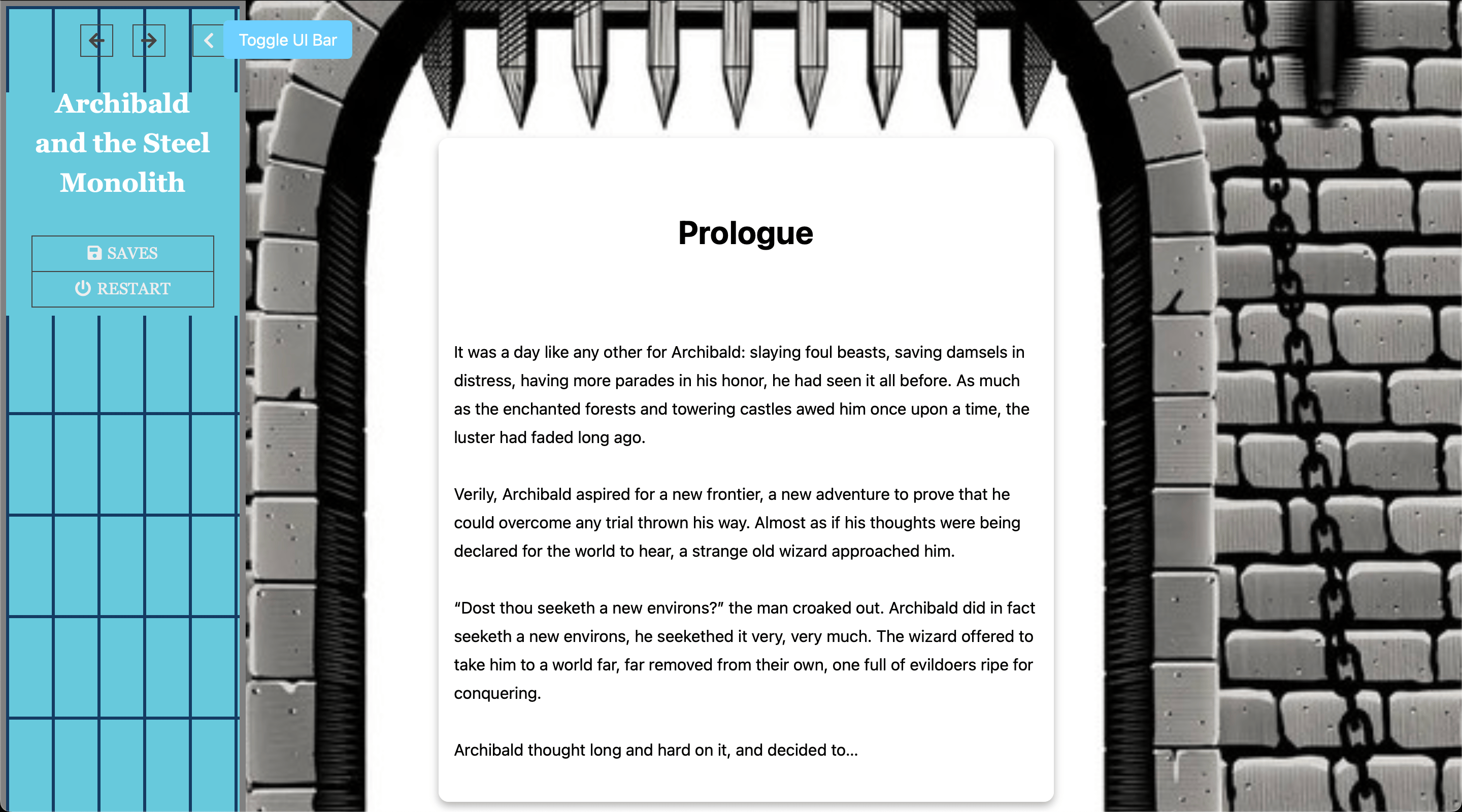 Archibald and the Steel Monolith