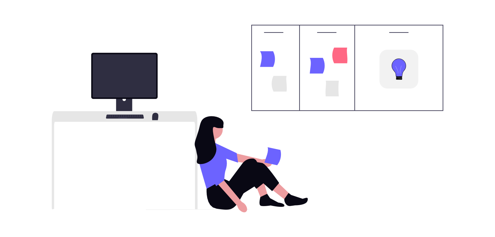 Sorting thoughts illustration